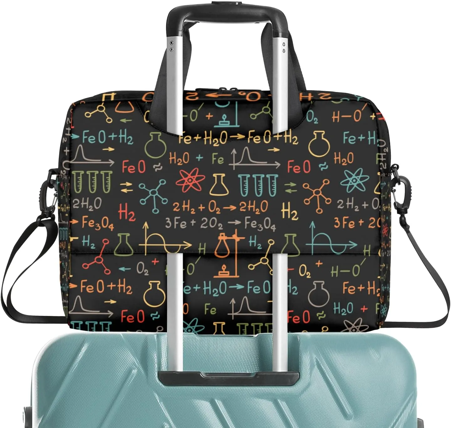 Science 14 15 15.6 inch Laptop Briefcase Shoulder Bag Physics Math Chemistry Formula Waterproof Travel Laptop Sleeve Case Work Computer Cover Carrying Bag