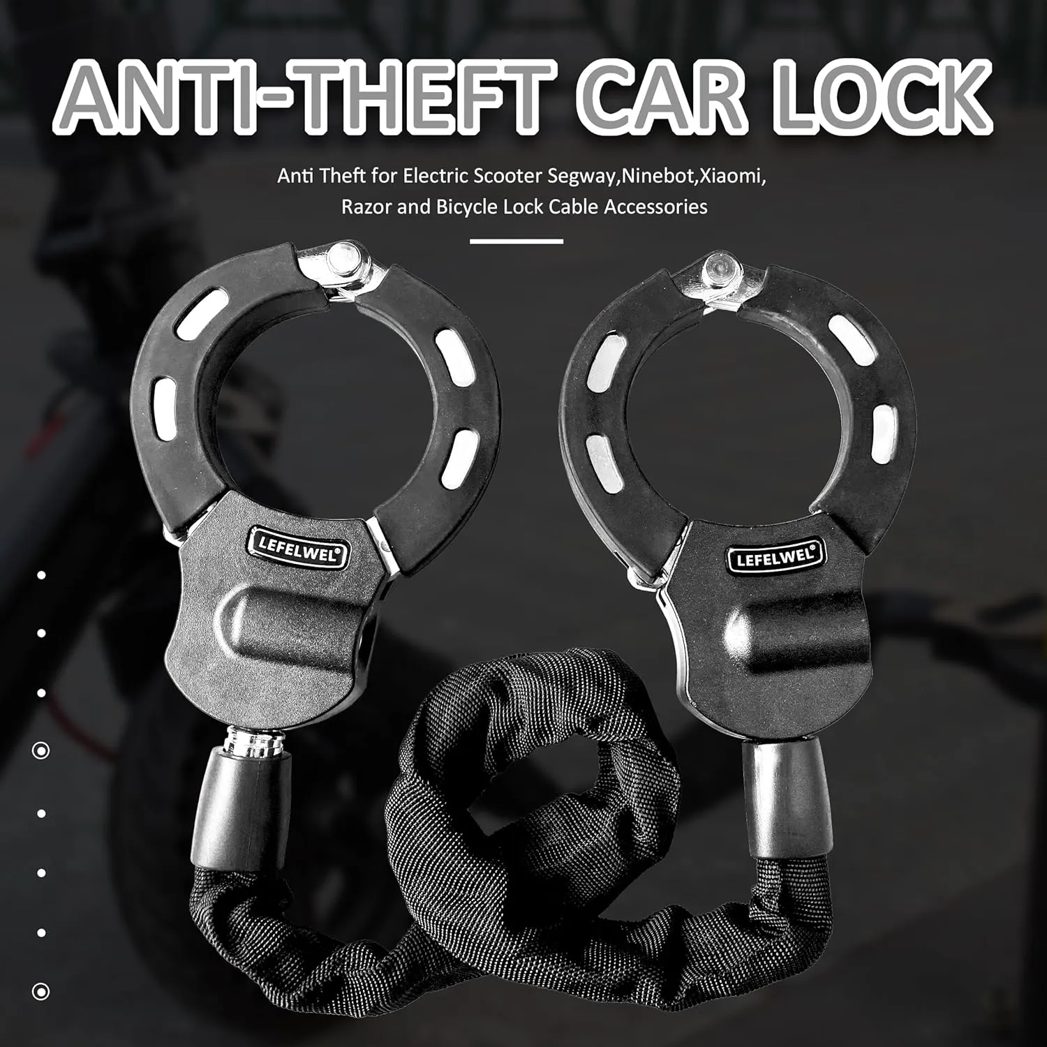 Scooter Locks Anti Theft,Bike Chain Lock,Best Electric Scooter Lock for Segway,Ninebot,Xiaomi, Razor and Bicycle Lock Cable Accessories