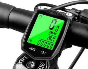 SEISSO Bike Computer Speedometer Wireless Waterproof Cycling Odometer, Smart Sensor, Auto Wake-up, Multi-Function Bicycle Speed Tracker with LCD Backlight Display…