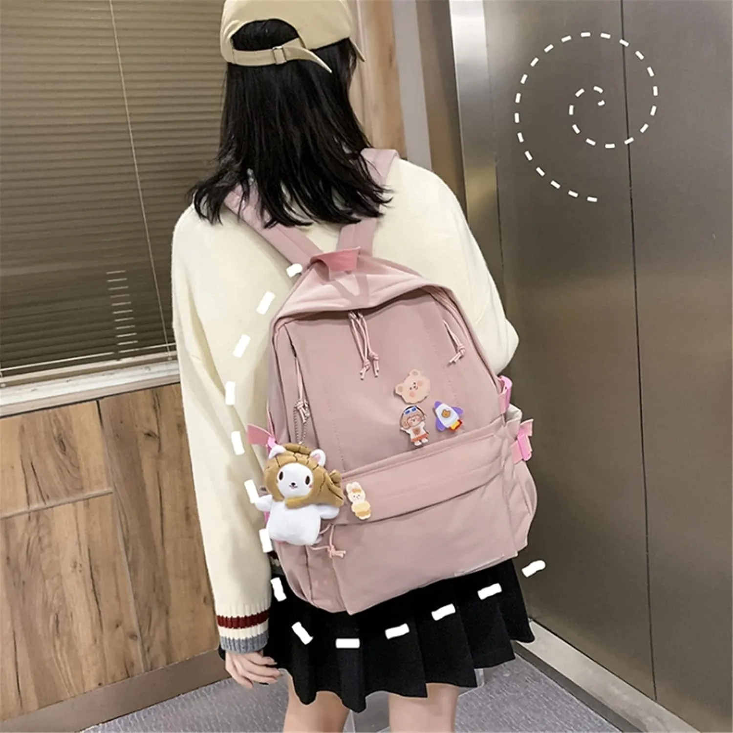 Shoulder Bag Fashion Literary Small Fresh Book Bag Tide Bag Female (Color : A)