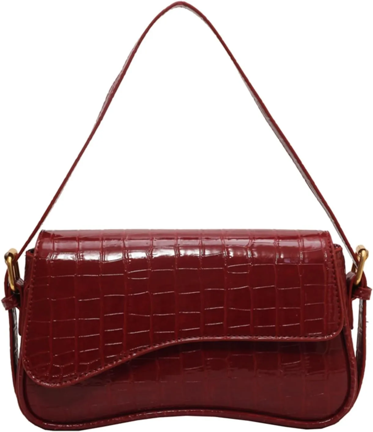 Shoulder Bag for Women, Black Y2k Trendy Purse Women's Crossbody Handbags With 2 Removable Strap