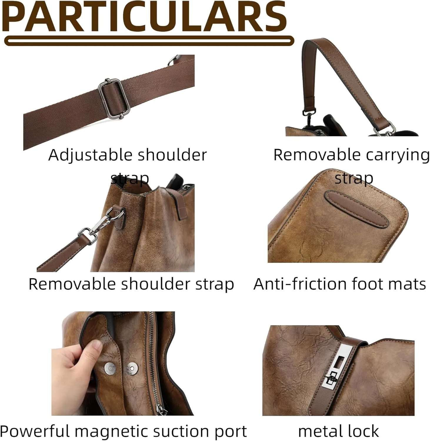 Shoulder Crossbody Bag Women's Flap Locking Handbag Classic Vintage Purse