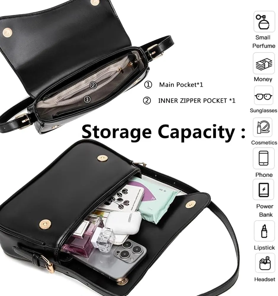 Shoulder Purses for Women, Trendy Purse Clutch Purse Handbag PU Leather Tote Bag Crossbody Bags