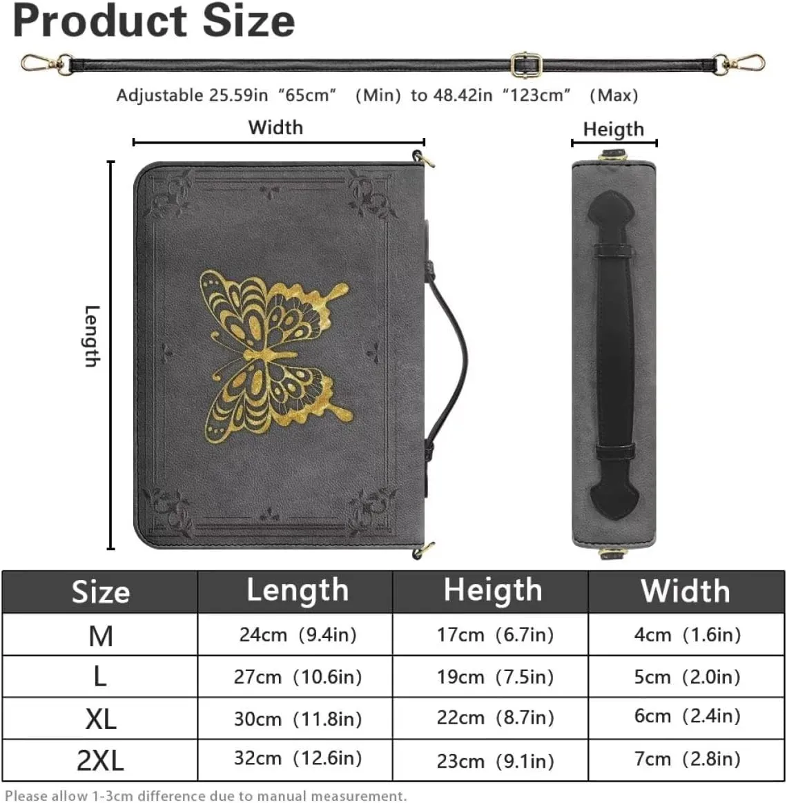 Shoulder Strap Bag for Women Bible Bag for Women Bible Cover Bible Case with Handle Zipper Handbag Gift for Mom
