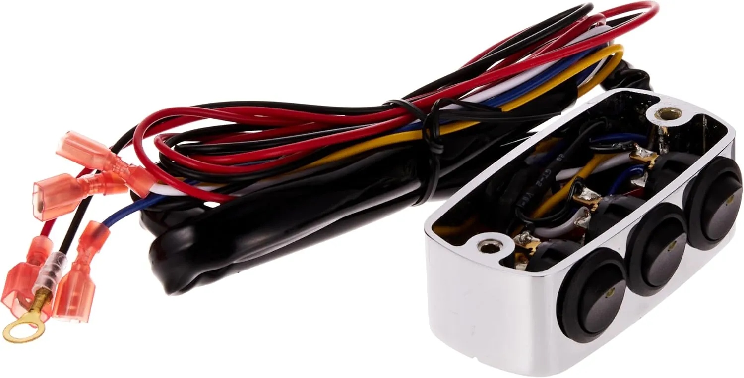 Show Chrome Accessories 52-605LA Motorcycle Clutch Side Electrical Accessory Switch Block