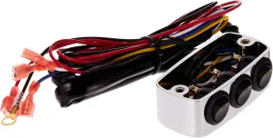 Show Chrome Accessories 52-605LA Motorcycle Clutch Side Electrical Accessory Switch Block
