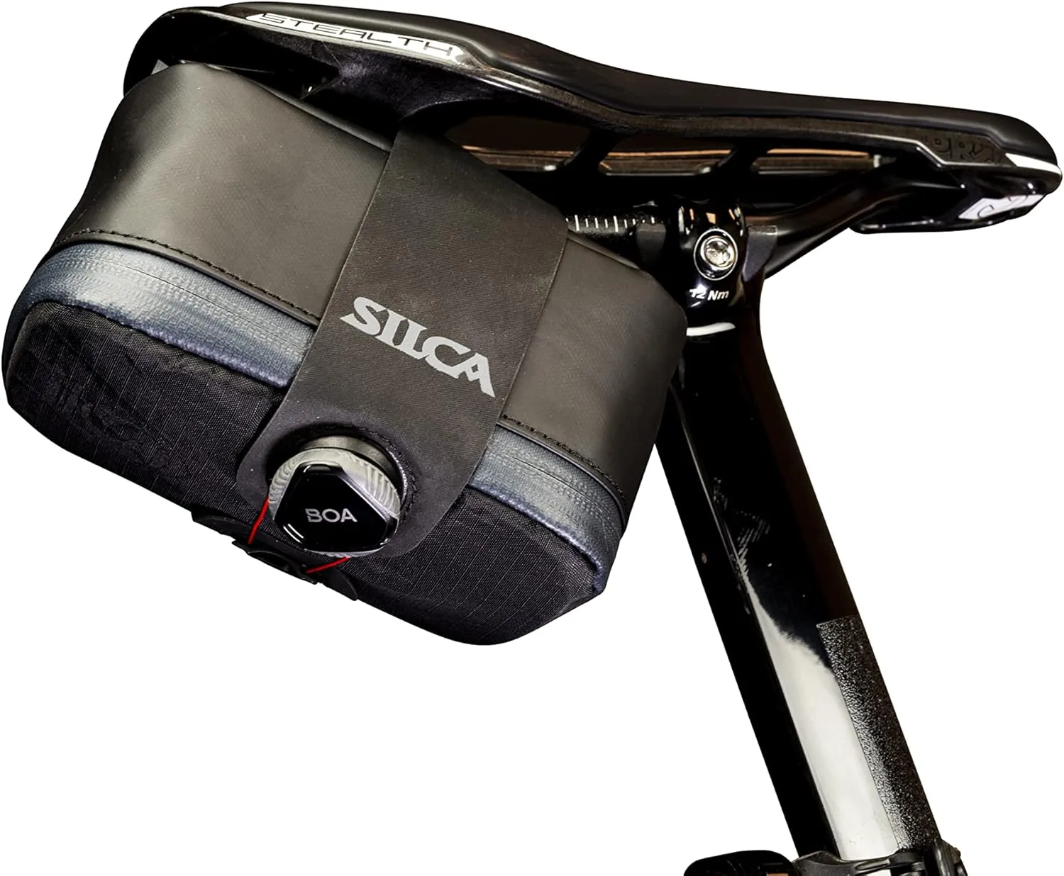 SILCA Mattone Grande | Bicycle Seat Bag secured by BOA Capture System | YKK Waterproof Zipper | 77 Cubic Centimeters of Storage Space | Bike Saddle Bag