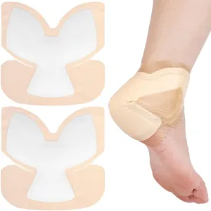Silicone Heel Bordered Foam Dressing Waterproof Absorbent Wounds Bandages Pressure Sore Adhesive Border Protector for Cracked Heels/Ankle/Elbow Bedsore Ulcer 8"x8" Pack of 3