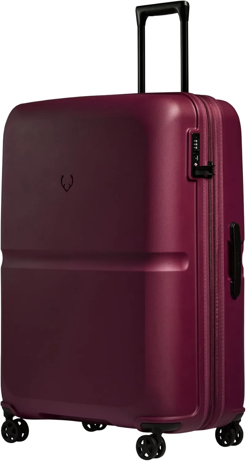 Single Stripe Hardside Luggage 32 Inch Large Suitcase - Durable, Lightweight & Expandable, 4 Spinner Wheels - Adjustable Handle, TSA Lock - Heather Purple