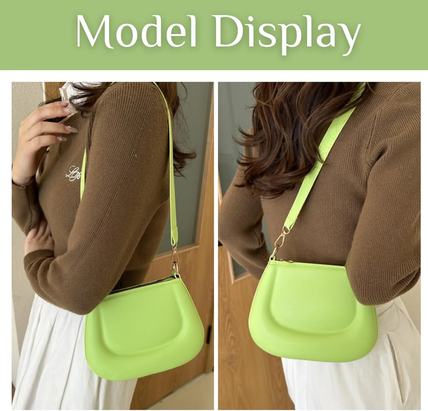 Small Shoulder Bags for Women Cute Purses Hobo Tote Handbag Straps removable and Zipper Closure Purses