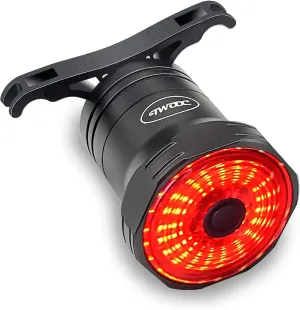Smart Bike Tail Light, Ultra Bright Bicycle Brake Light, Super Sensitive Auto On/Off Bicycle Rear Lights, USB Rechargeable IPX6 Waterproof Daytime/Night Riding Red Safety Warning Back Tailligt