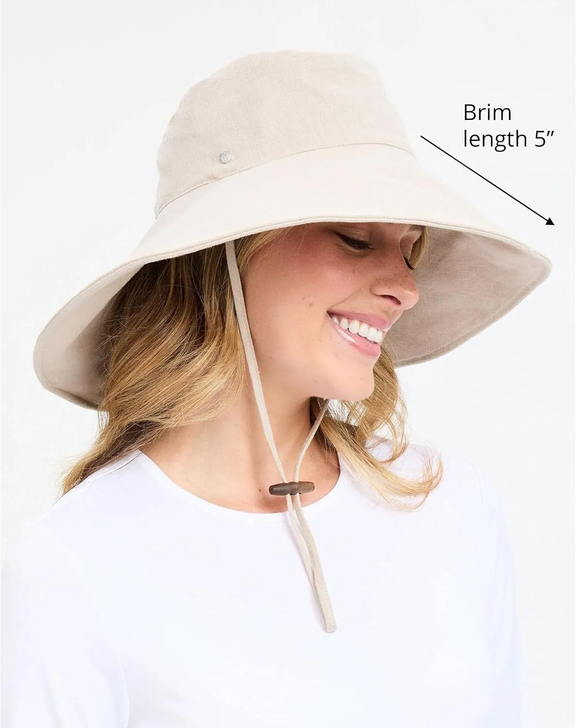 Solbari Women’s Ultra-Wide Cotton Linen Sun Hat UPF 50 , Packable, Adjustable with Ponytail Hole for Travel, Beach & Outdoors