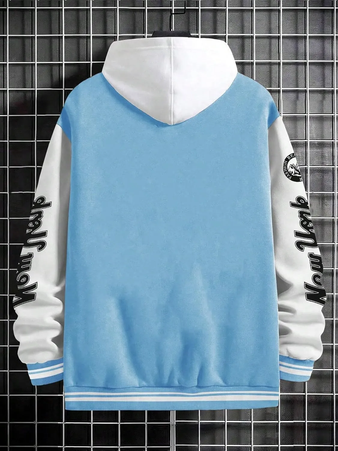 SOLY HUX Men's Varsity Jacket Color Block Letter Graphic Long Sleeve Baseball Jacket Bomber Coat