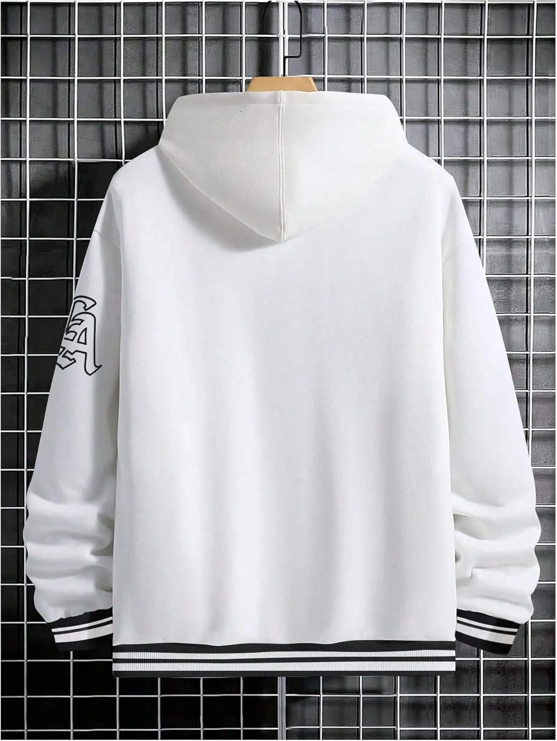 SOLY HUX Men's Varsity Jacket Zip Up Letter Print Striped Long Sleeve Streetwear Baseball Jacket