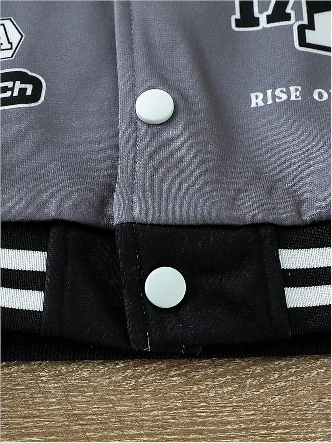 SOLY HUX Toddler Boy's Varsity Jacket Letter Graphic Color Block Long Sleeve Motorcycle Jacket Outerwear