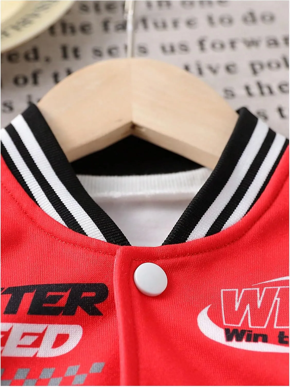 SOLY HUX Toddler Boy's Varsity Jacket Letter Graphic Color Block Long Sleeve Motorcycle Jacket Outerwear