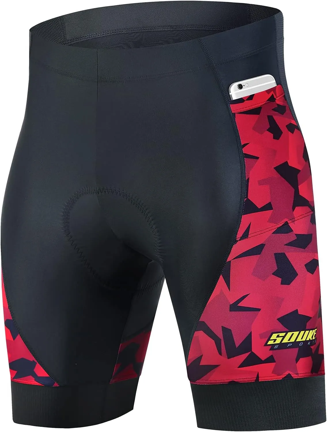 Souke Sports Padded Bike Shorts for Men Cycling Bicycle Shorts Comfortable Road Biking Pants