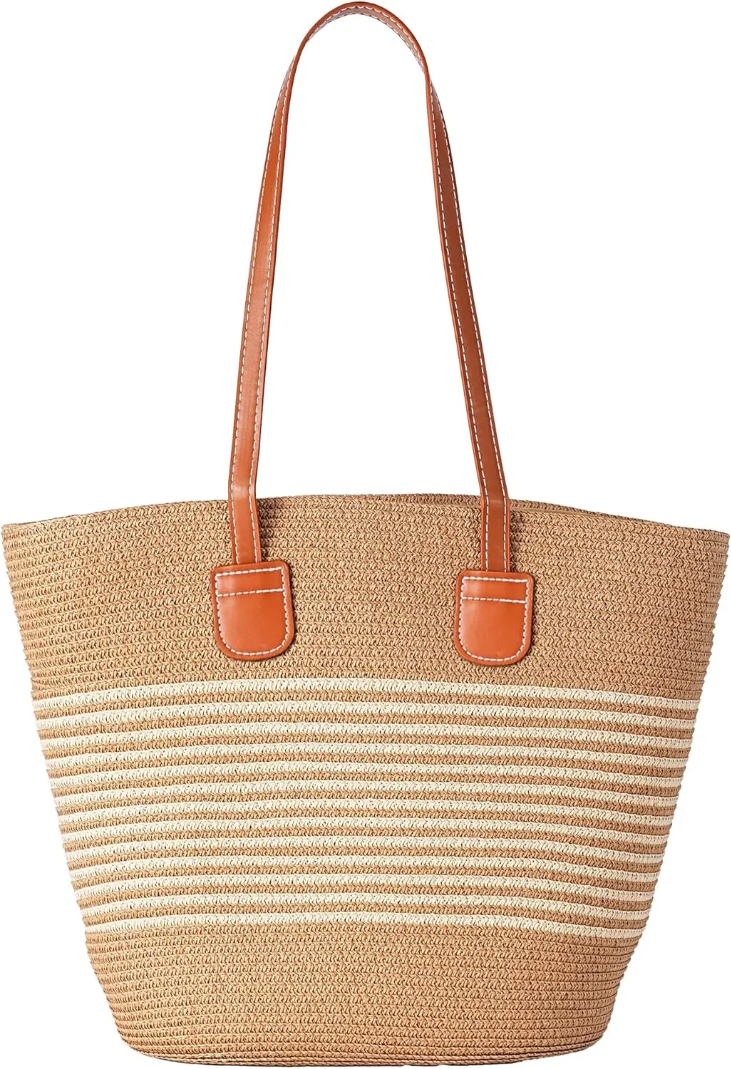 Straw Bags for Women, Straw Beach Bags for Women Beach Tote Bag Summer Woven Shoulder Handbags for Vacation Holiday