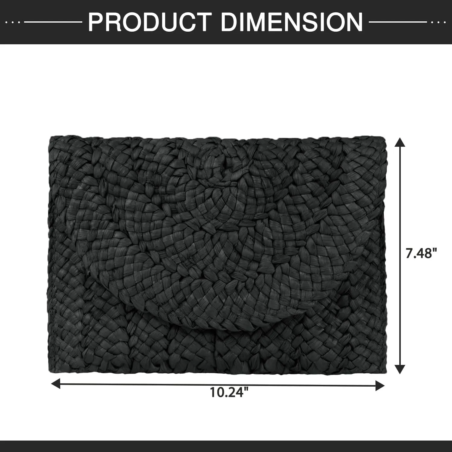 Straw Clutch Bag for Women Envelope Woven Clutch Handbag Summer Beach Purse