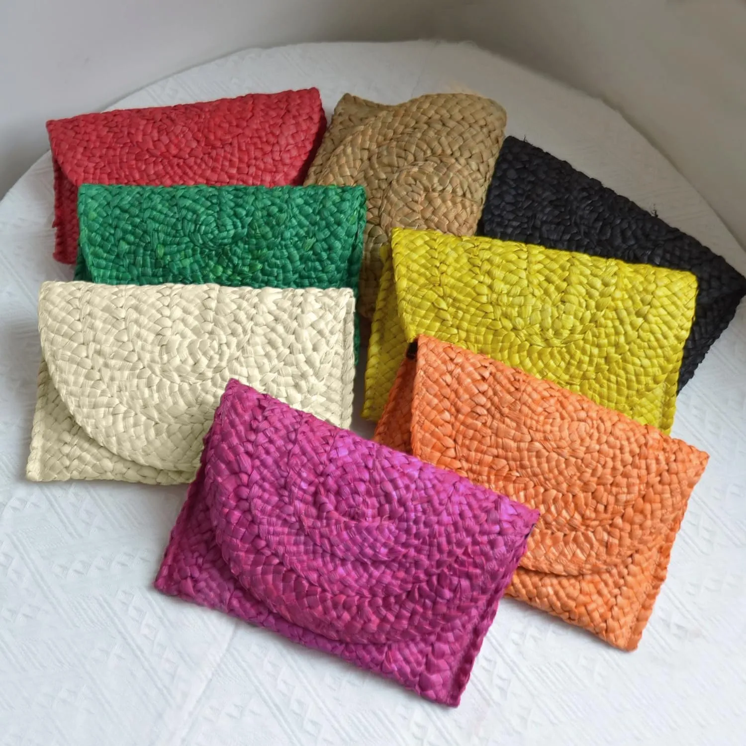 Straw Clutch Bag for Women Envelope Woven Clutch Handbag Summer Beach Purse
