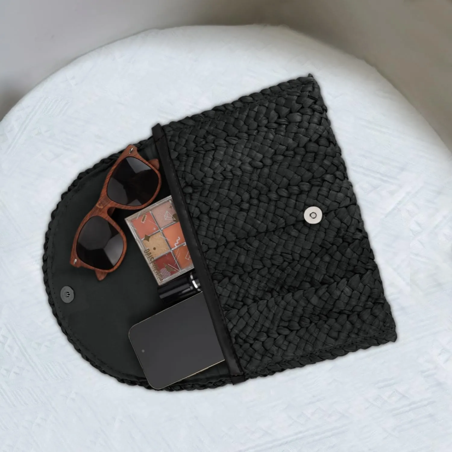 Straw Clutch Bag for Women Envelope Woven Clutch Handbag Summer Beach Purse