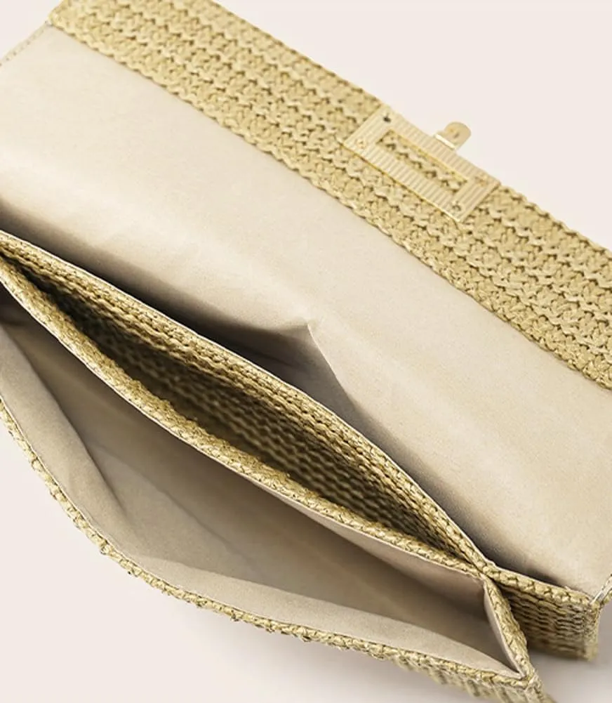 Straw Handbags for Women Straw Clutch Summer Bag Beach Bag Casual Straw Purses 2024