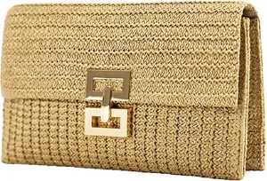 Straw Handbags for Women Straw Clutch Summer Bag Beach Bag Casual Straw Purses 2024