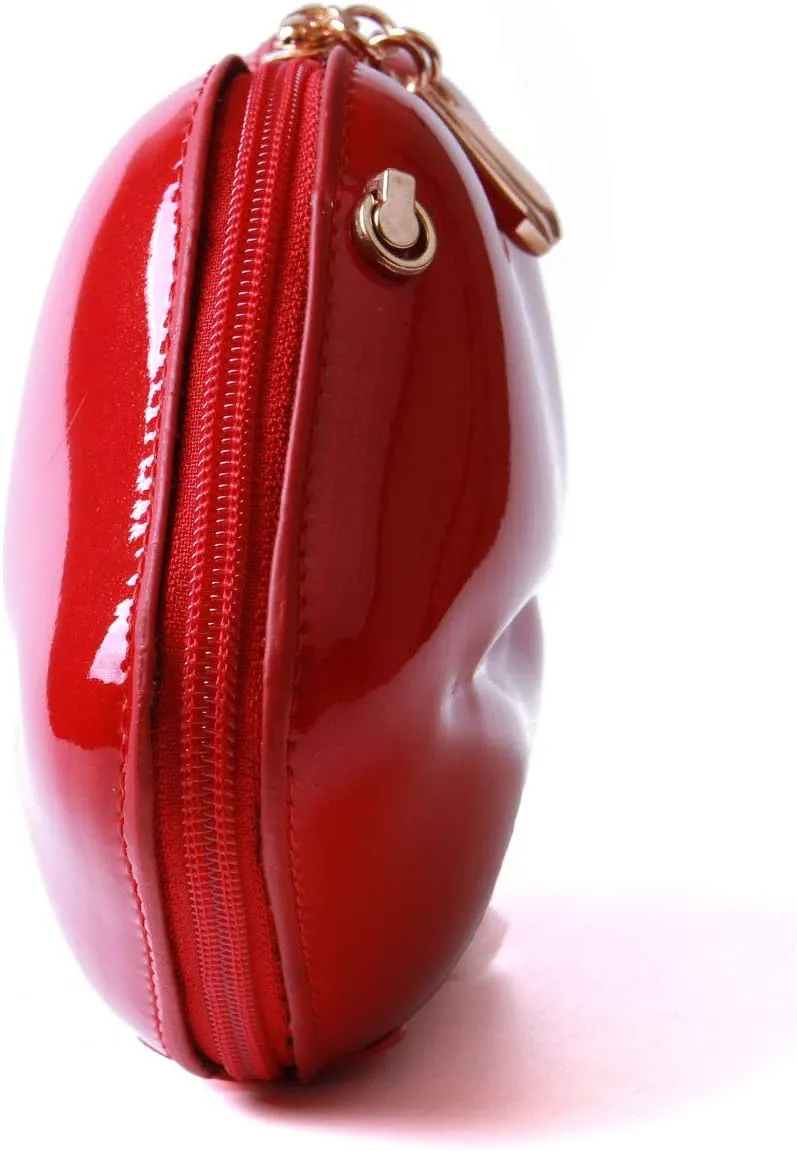 SUKUTU Patent Leather Lip Purse Box Clutch Lip Shaped Party Prom Unique Design Purses Womens Evening Clutch for Teen Girls