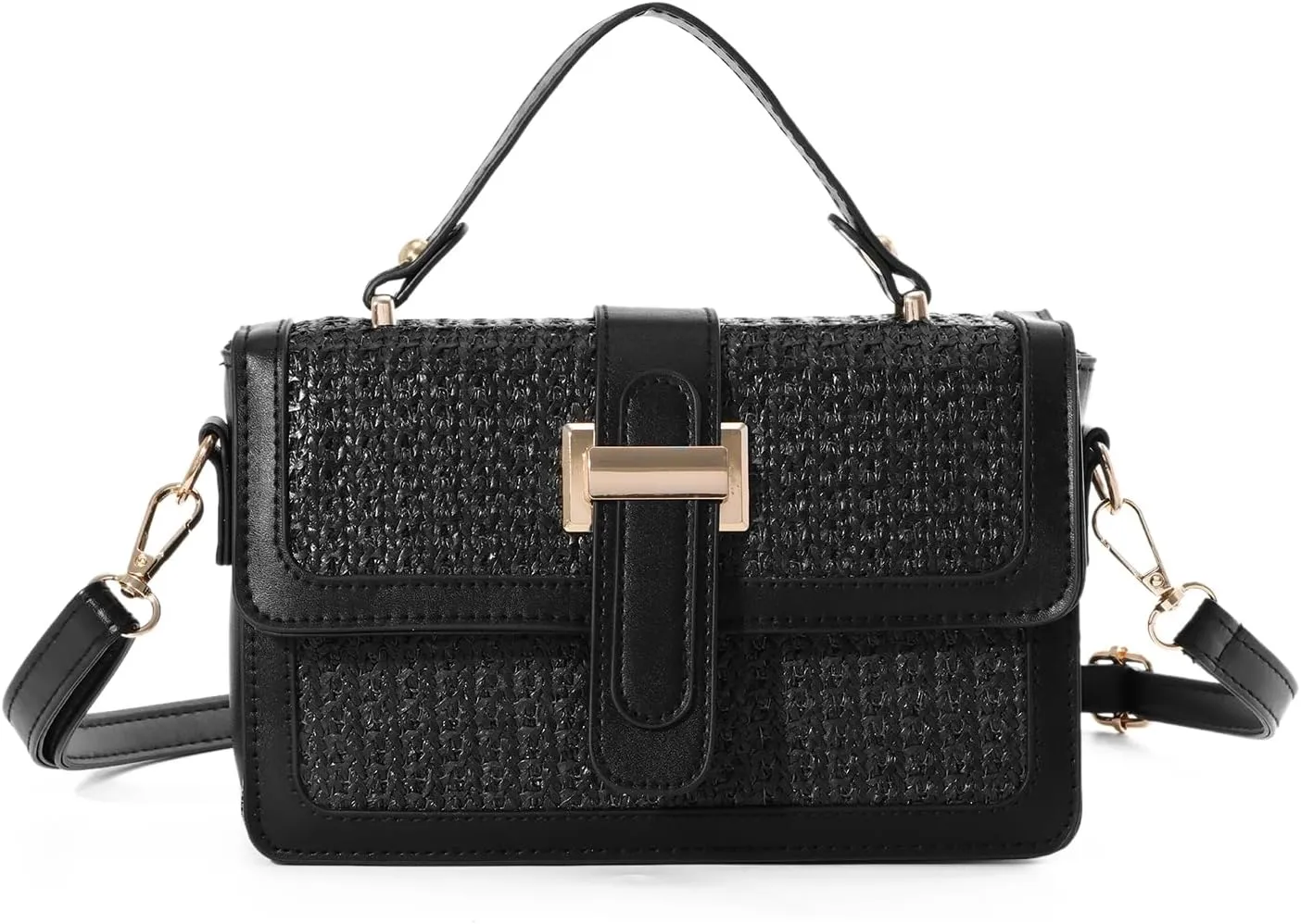 SUKUTU Summer Straw Shoulder Bag for Women Stylish Beach Vacation Crossbody Clutch Purses Handbag