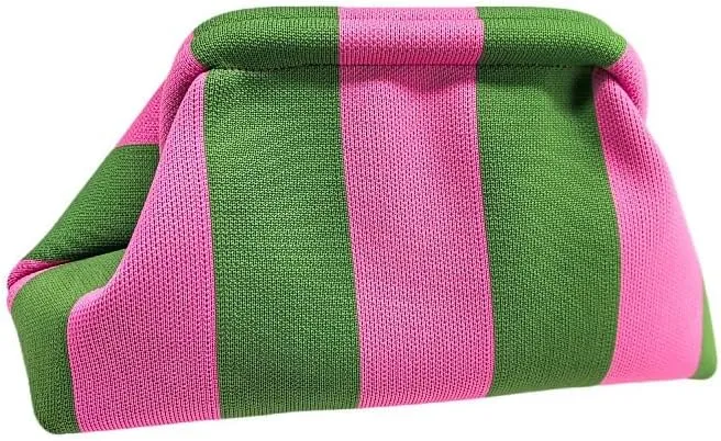 Summer Beach Clutch Purses for Women Woven Crochet Handbags Dumpling Clutch Ruched Cloud Purse Casual Colorblock Bag