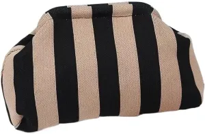Summer Beach Clutch Purses for Women Woven Crochet Handbags Dumpling Clutch Ruched Cloud Purse Casual Colorblock Bag