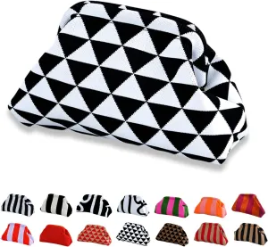 Summer Beach Dumpling Clutch Purses for Women, Woven Crochet Handbags Ruched Cloud Colorblock 2024