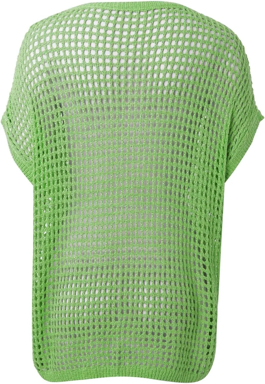 Summer Crochet Tops for Women Loose Off The Shoulder Shirts Hollow Out Knit Short Sleeve Sweater Top Beach Coverup