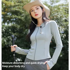 Summer Girls Go out with UV Protection Ice Silk Breathable Hood Sun Protection Jacket Sun Protection Set Sun Protection Shirt