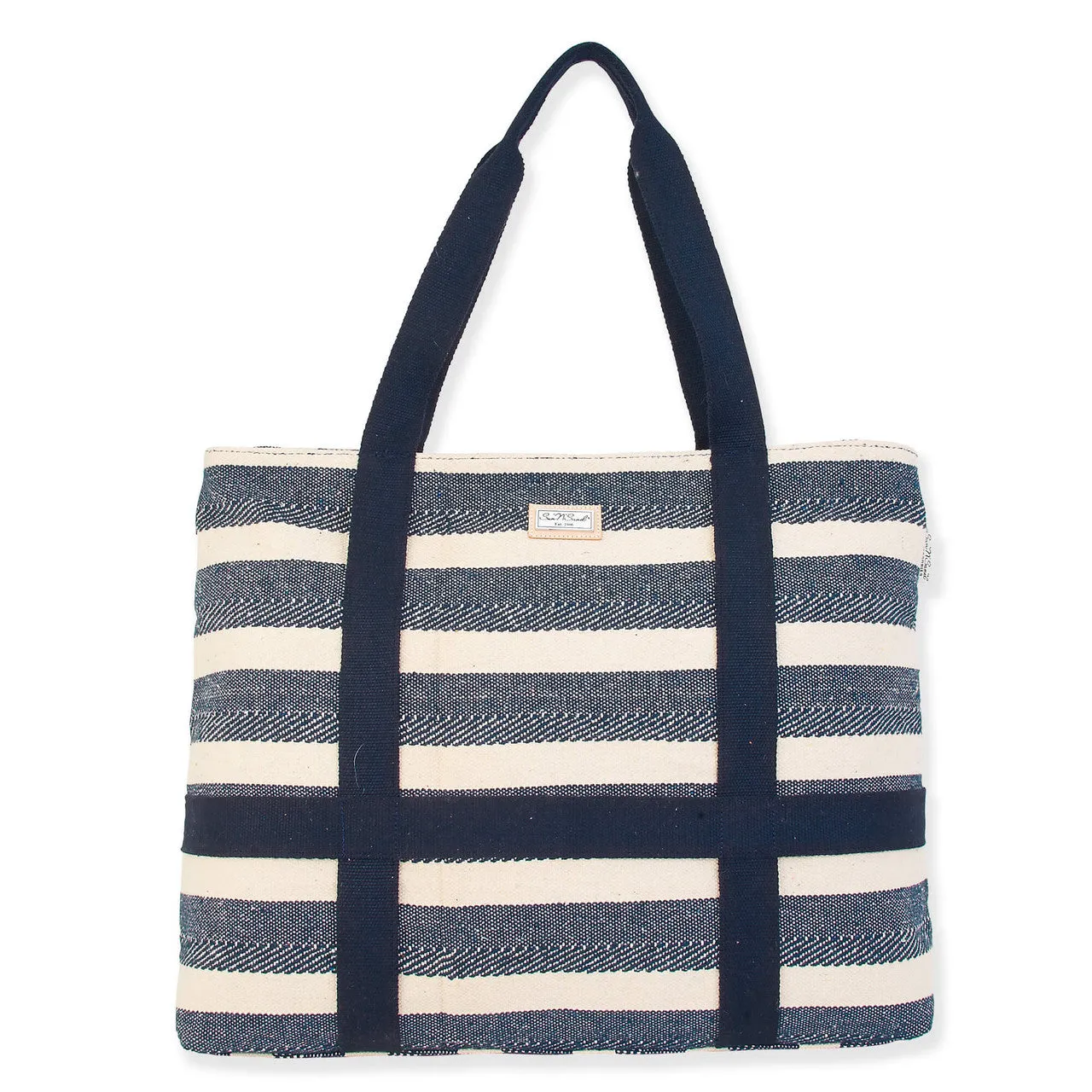 Sun N Sand Sunny Day Artistic Shoulder Tote with Built-in Hat Carrier