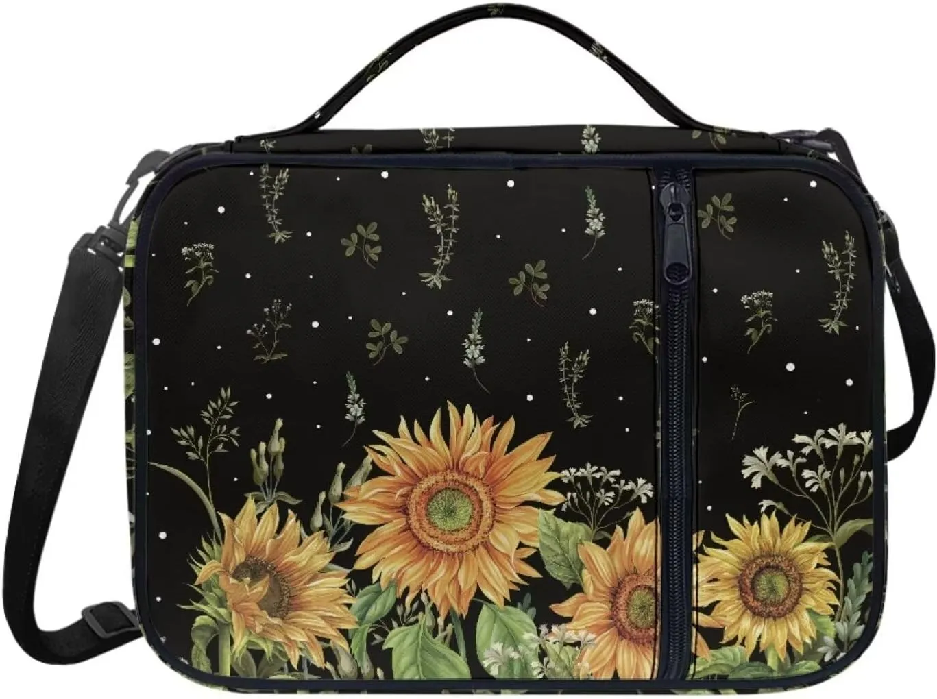 Sunflower Bible Cover Bible Cover Case for Women Girls Scripture Bag Book Protective Carrying Carrier with Pockets Standard Size Bible Carrying Case