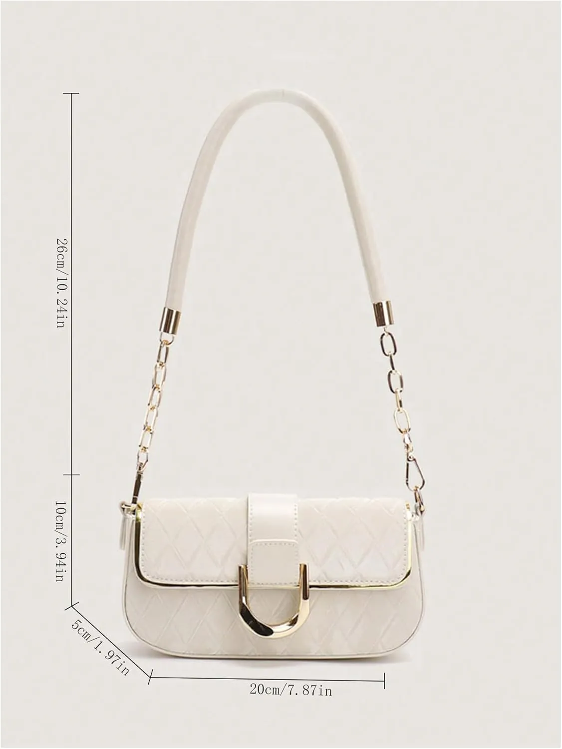SweatyRocks Women's Quilted Top Handle Flap Purses Leather Shoulder Bags with Chain Strap