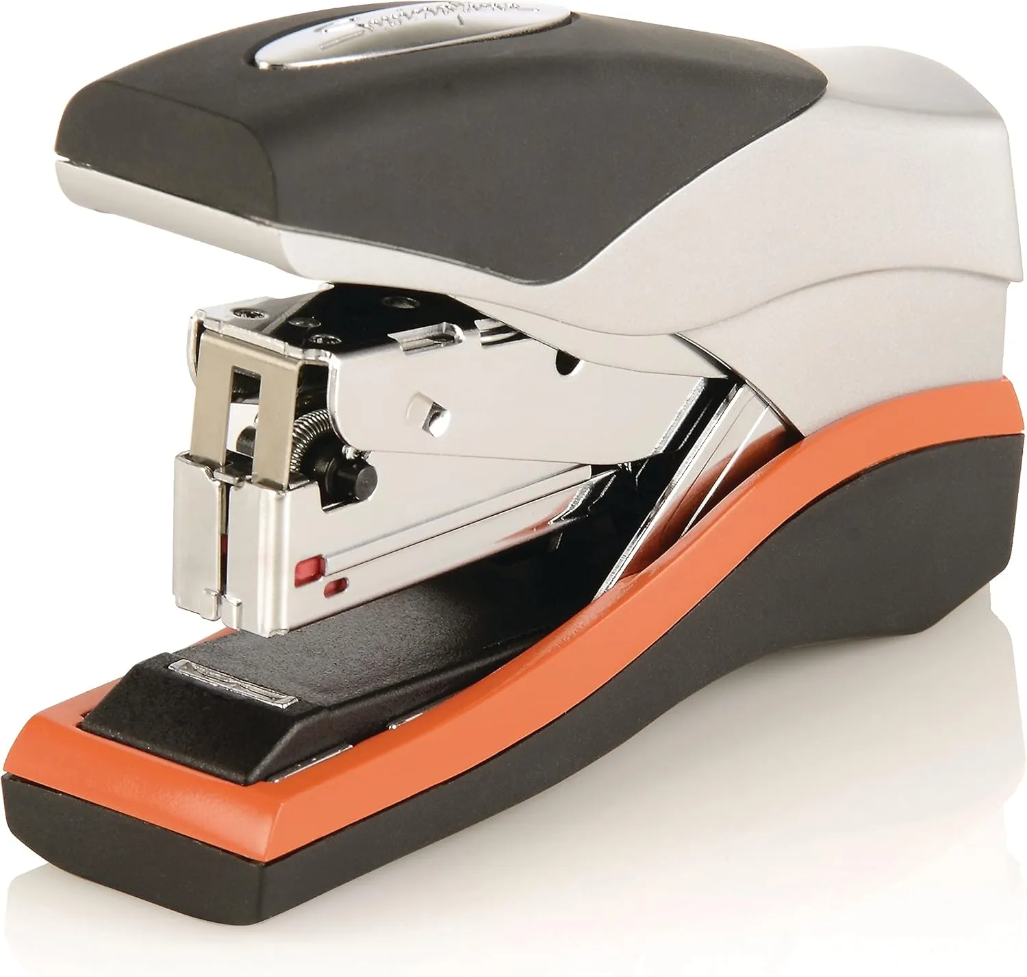 Swingline Stapler, 40 Sheet Capacity, Optima 40, Jam Free, Reduced Effort, Compact, Soft Grip, Metal, Orange, Silver and Black (87842)