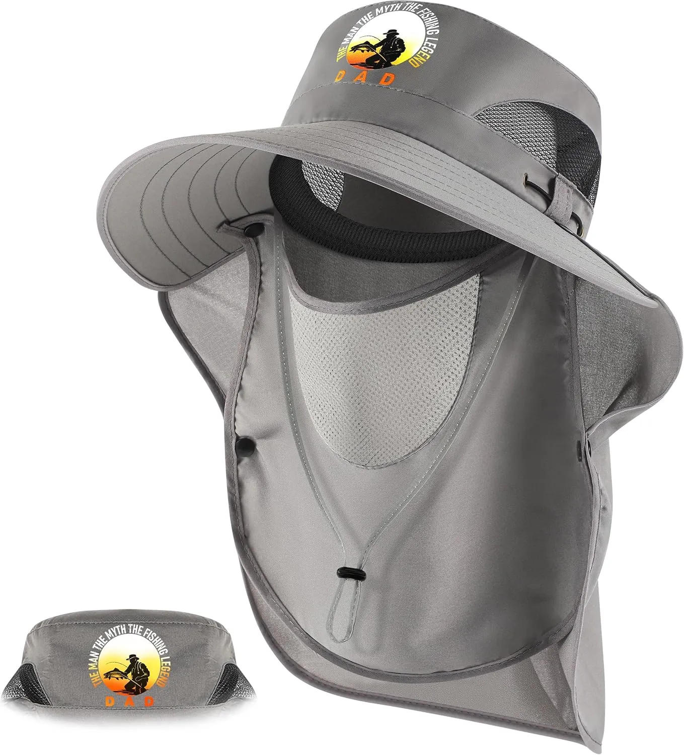 Syhood Fishing Hat for Man Fishing Gifts for Dad Fisherman Sun Hats with Face and Neck Flap,with Gift Cards and Bags for Father Day or Birthday Anniversaries