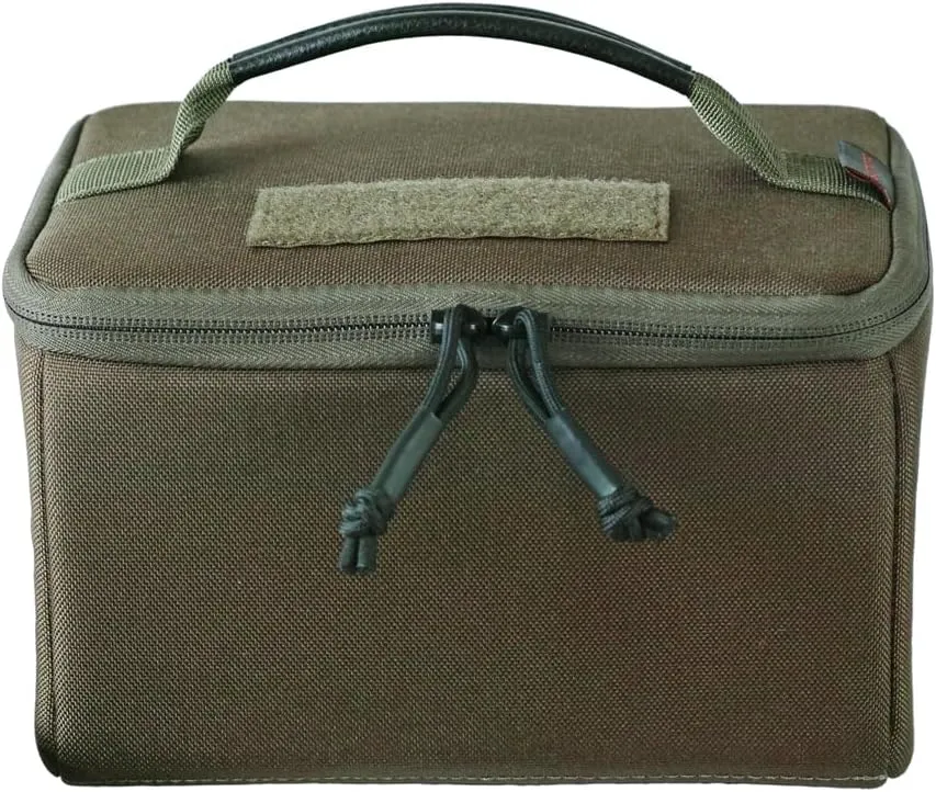 Tactical Ammo Bag Magazine Storage case Detachable Inner Space Ammunition Carrier Pouch with ID Patches Ammos Transportation Bag for Pistol Rifle and Shotgun Range