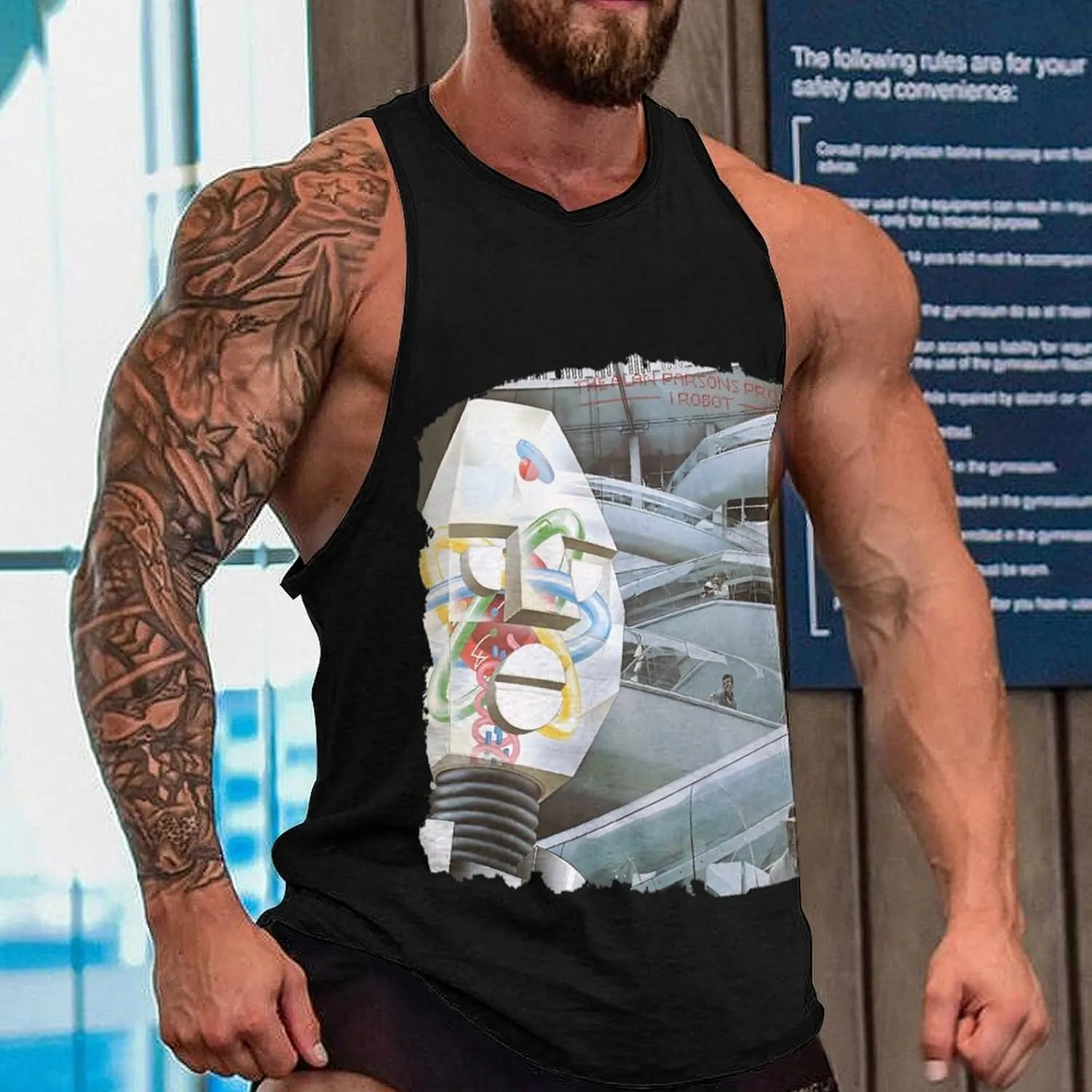 Tank Tops Men's Sleeveless T-Shirt Gym Muscle Vest Summer Beach Shirts