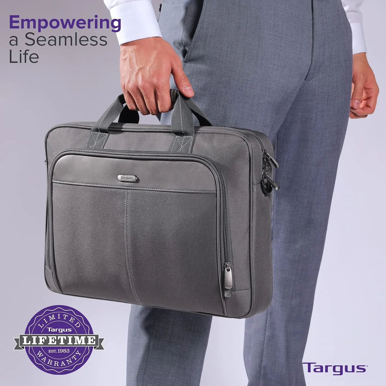 Targus unisex-adult Slim Briefcase With Crossbody Shoulder Bag