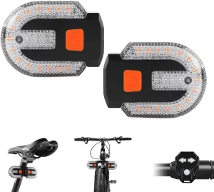 TEGUANGMEI Bike Tail Light with Turn Signal, Split Bicycle Rear Lights, USB Rechargeable Turn Signal Bike Taillights for Cycling, Cyclist Safety Warning Bike Light 5 Mode (Only One Remote Control)