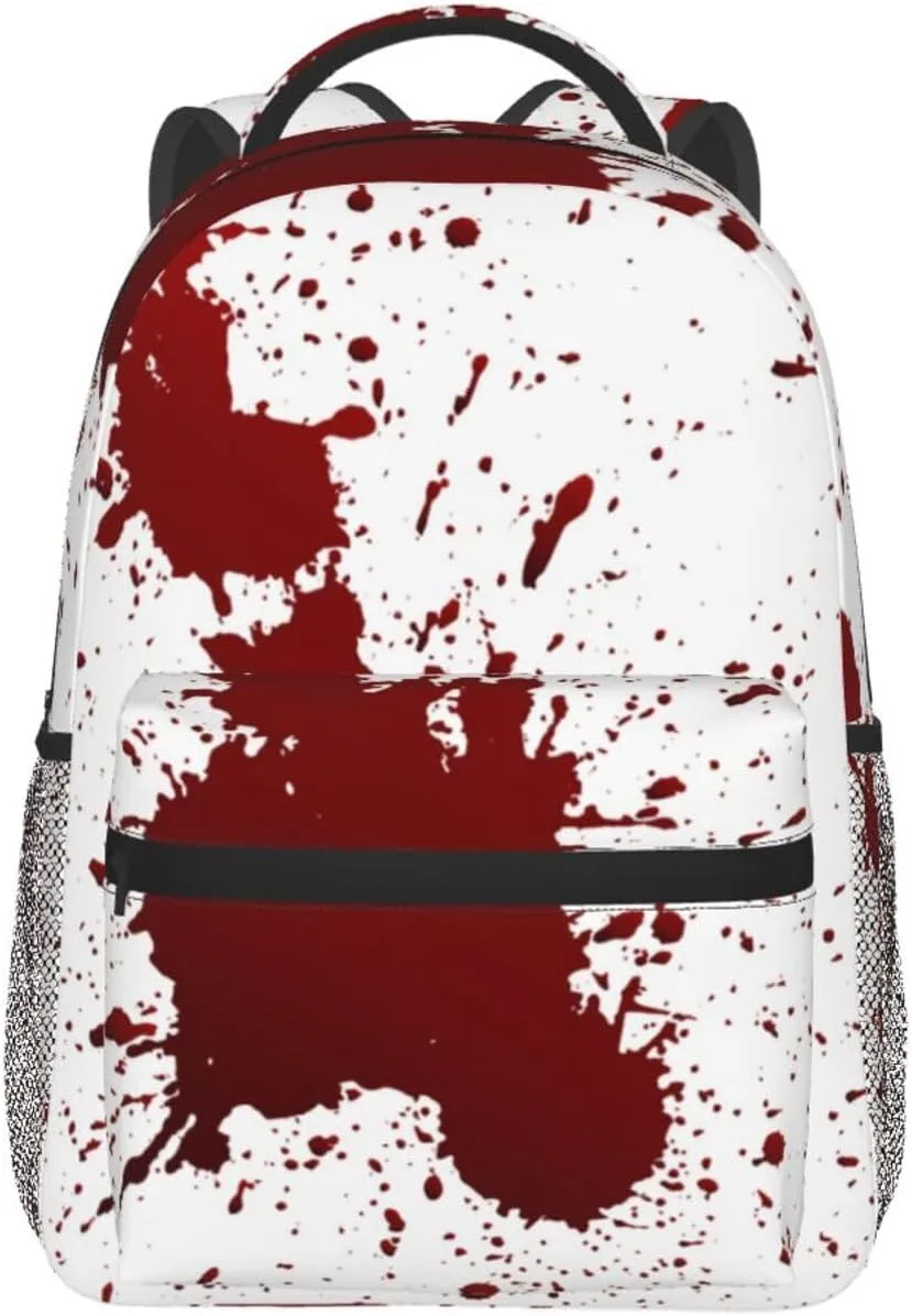 terrible blood Backpack Casual Laptop Backpack Lightweight Double Shoulder Bag Travel Daypack For Women Men