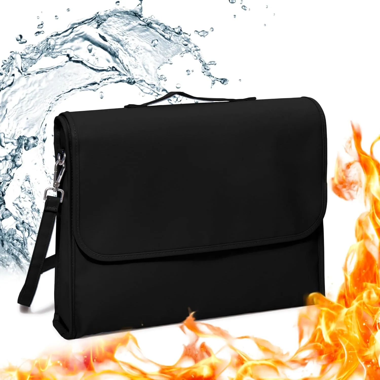 The PaperSavor™ Large Fireproof Document Bag - Waterproof & Flame Retardant Bag for Documents, Cash, & Essentials Organizer