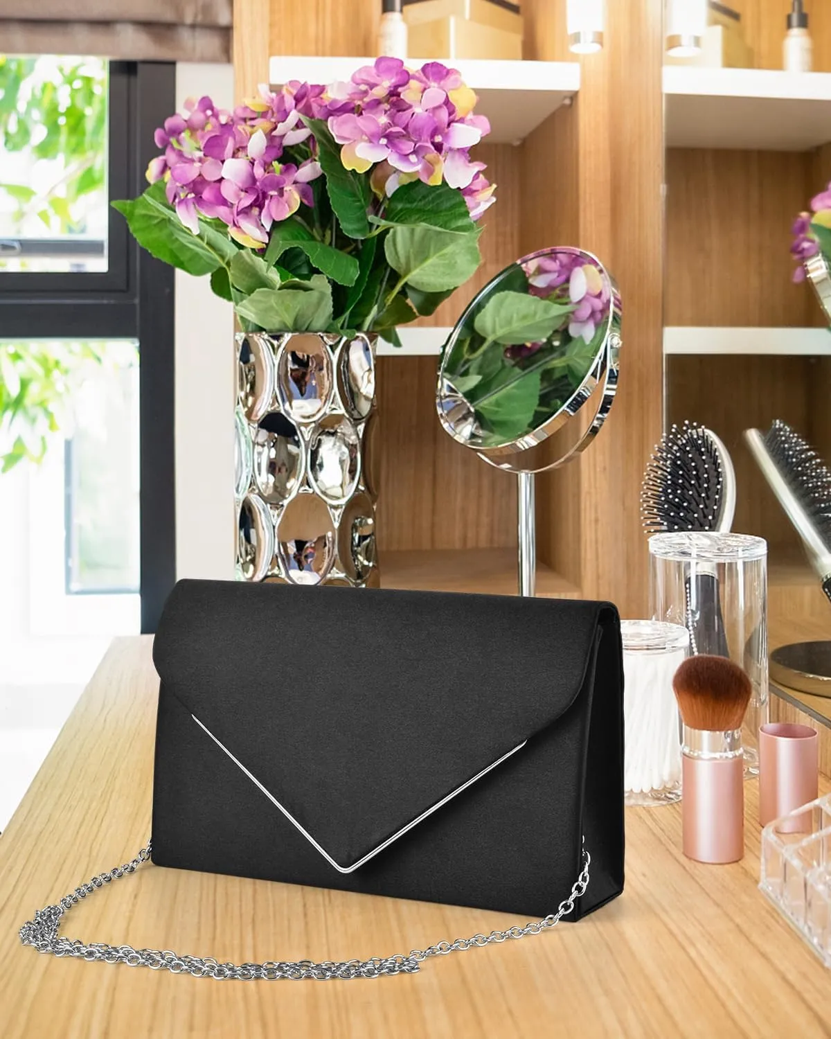 TINDTOP Evening Clutch Purses for Women Handbags for Formal Wedding Party Cocktail Prom Crossbody Shoulder Envelope Bag