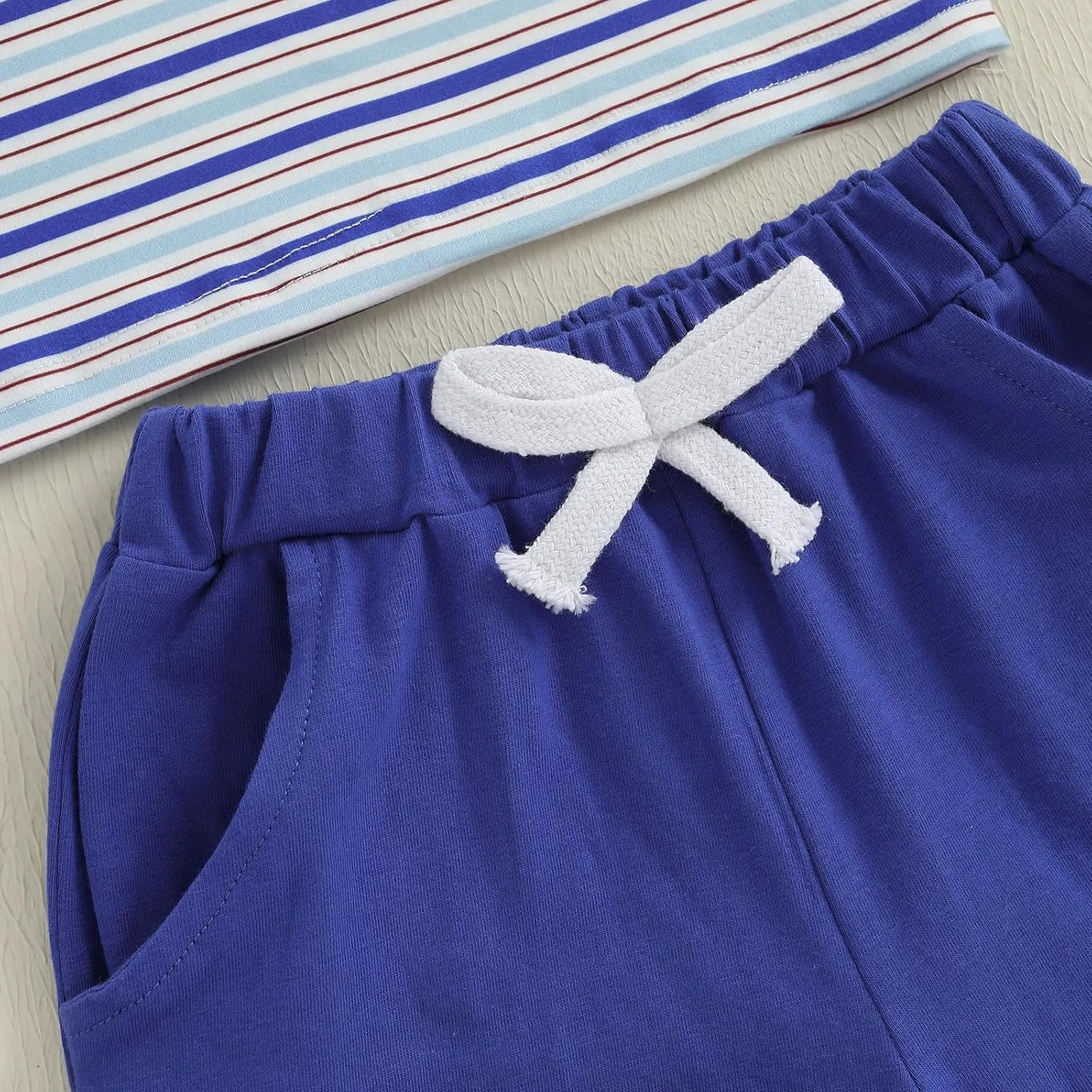 Toddler Baby Boys Summer Clothes Set Baseball//Tennis Striped Short Sleeve T-shirt and Solid Shorts Outfit