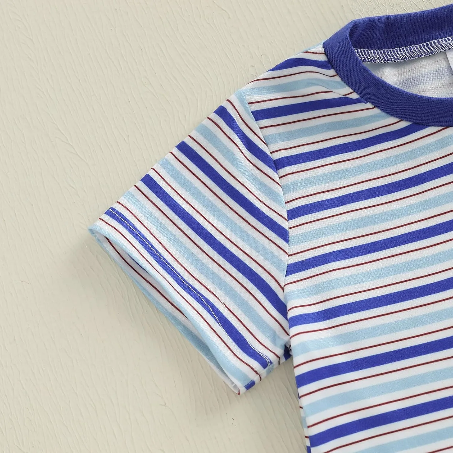 Toddler Baby Boys Summer Clothes Set Baseball//Tennis Striped Short Sleeve T-shirt and Solid Shorts Outfit