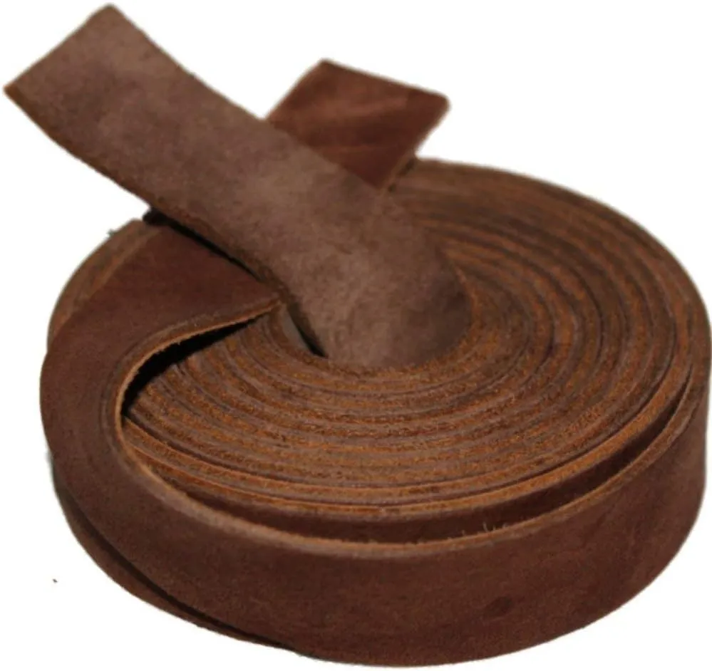 TOFL Leather Strap Medium Brown ¾ Inch Wide 72 Inches Long