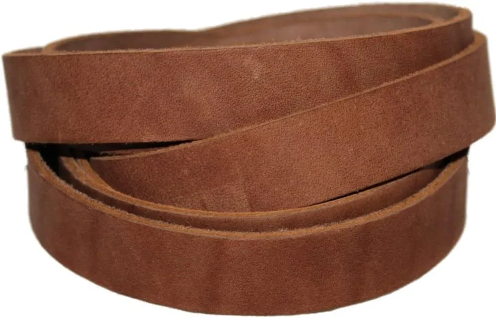 TOFL Leather Strap Medium Brown ¾ Inch Wide 72 Inches Long